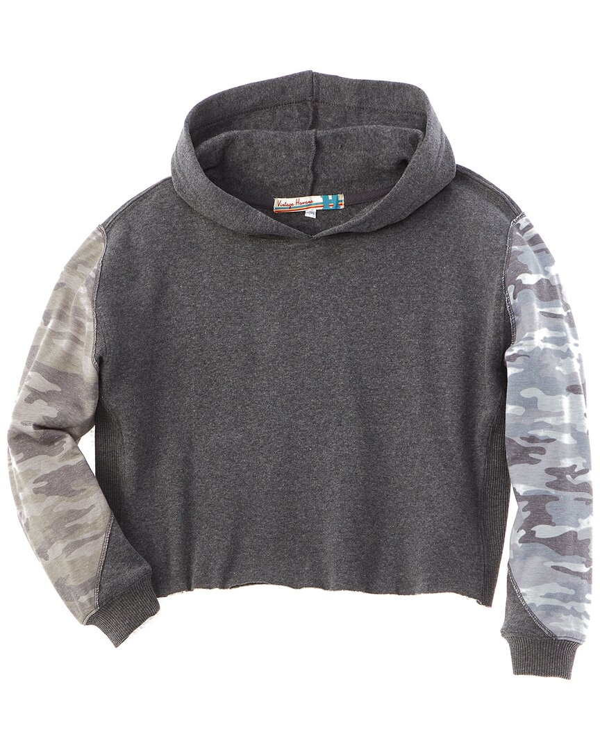 Image of Vintage Havana Side Ribbed Crop Hoodie