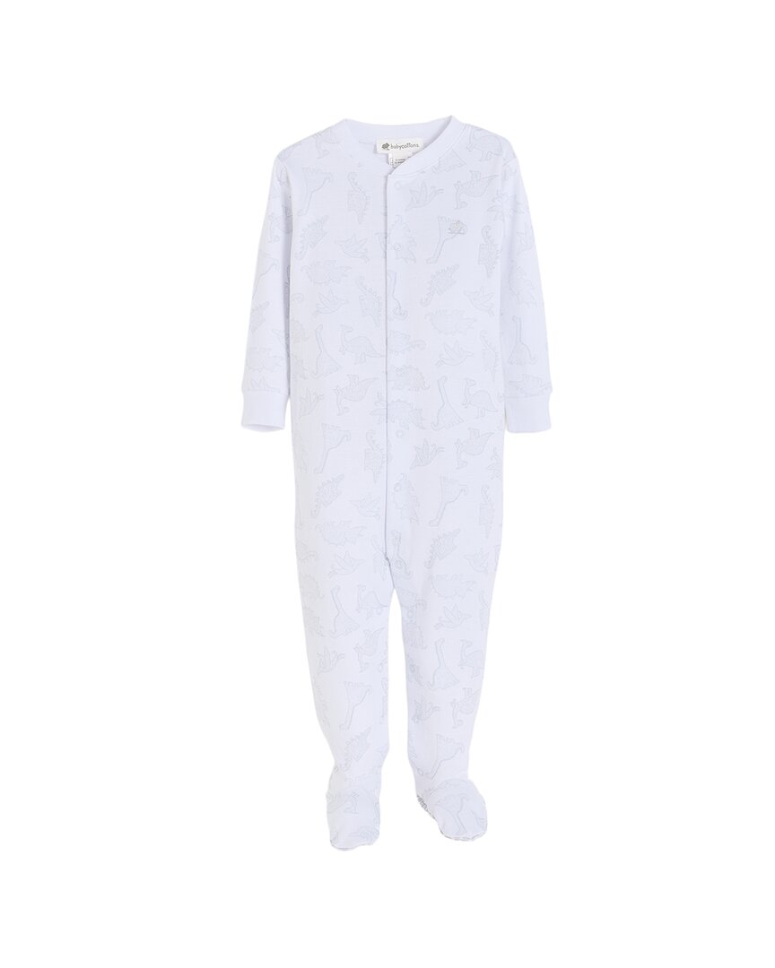 Babycottons Footed Pajama In White