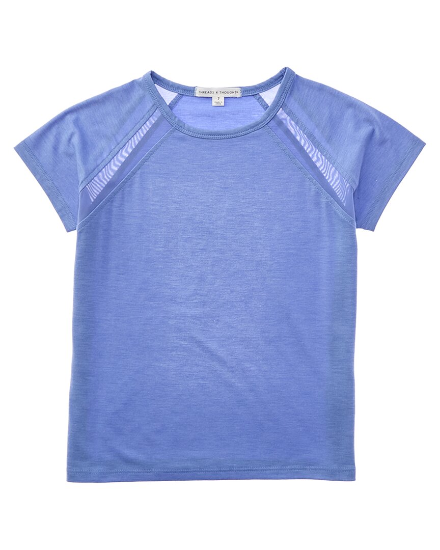 Threads 4 Thought Leslie Mesh Detail Top In Blue