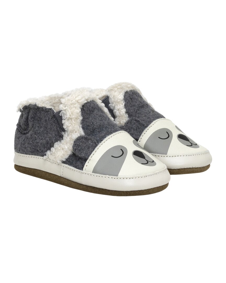 Robeez Sweet Panda Wool-blend Soft Sole In White