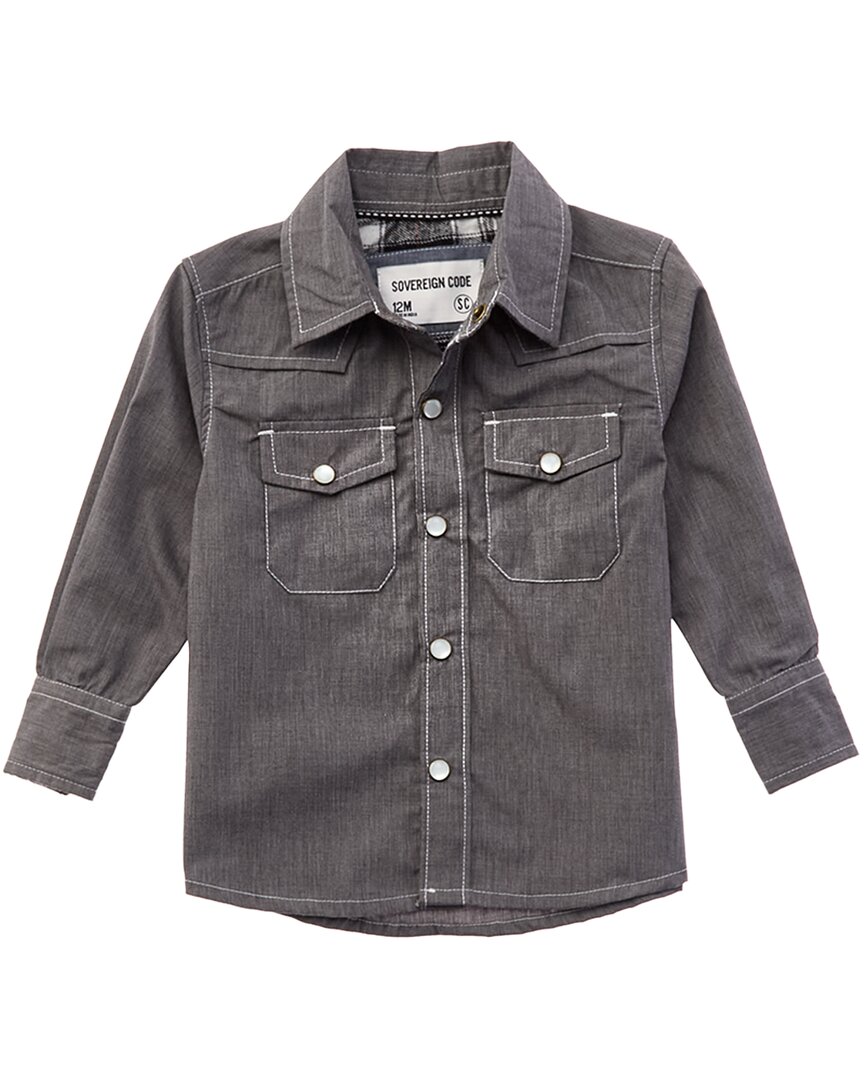 Sovereign Code Scar Button-down Shirt In Gray
