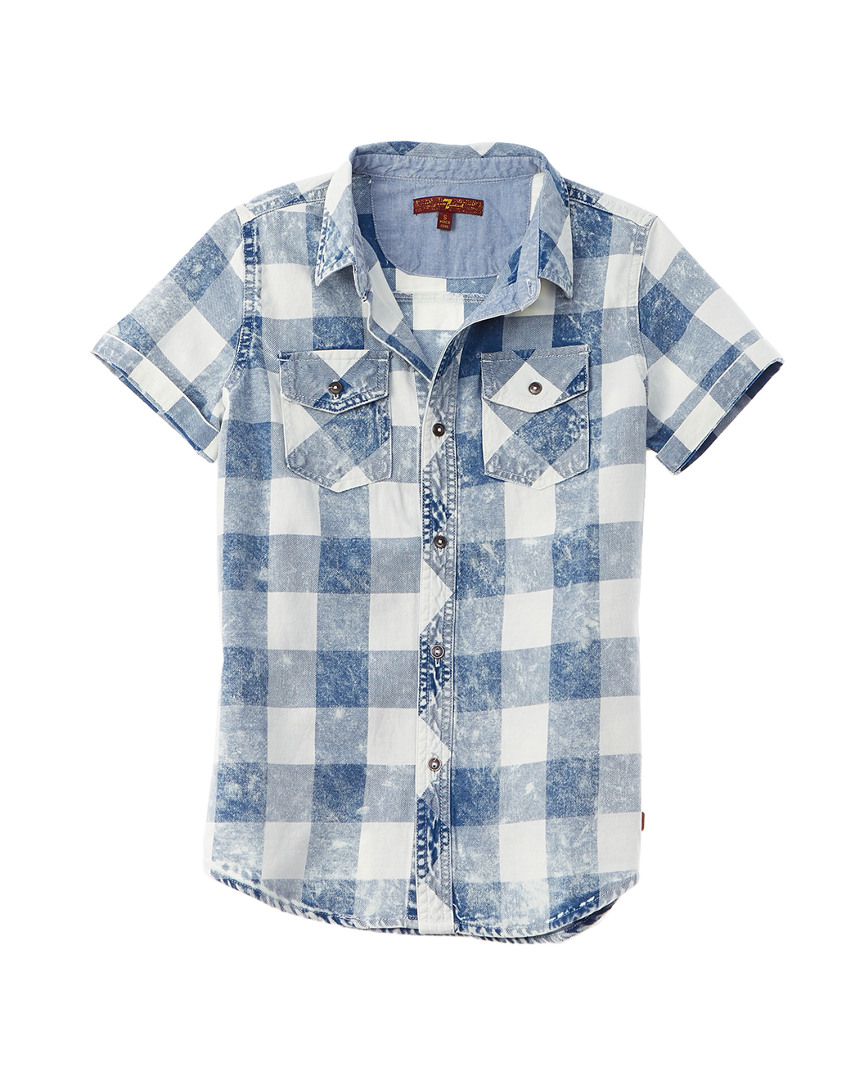 Image of For All Mankind Twill Plaid Shirt