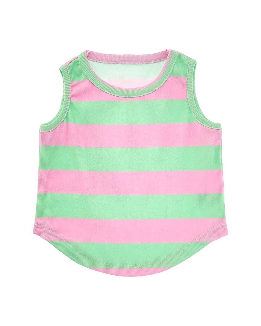 Chaser Baby Stretch Rib Shirttail Muscle Tank Top In Multi