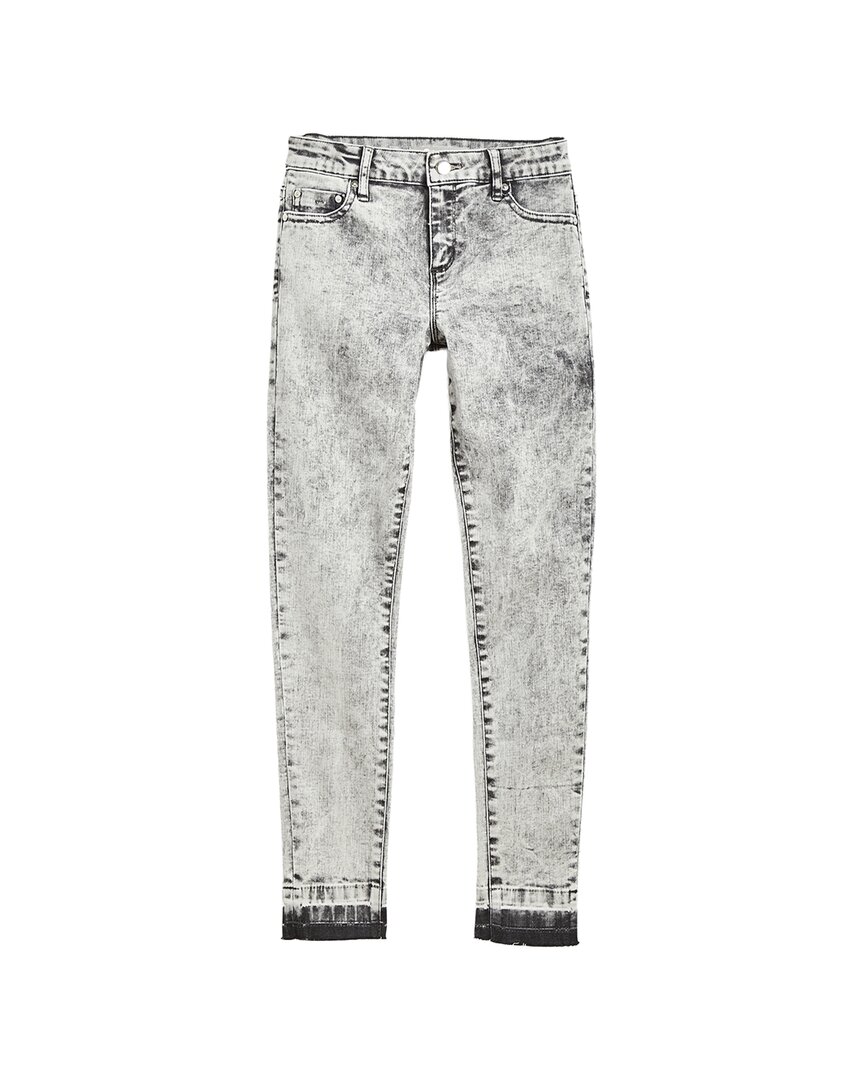 Tractr Jeans Diane Mid Rise Skinny Pant With Released Hem In Gray