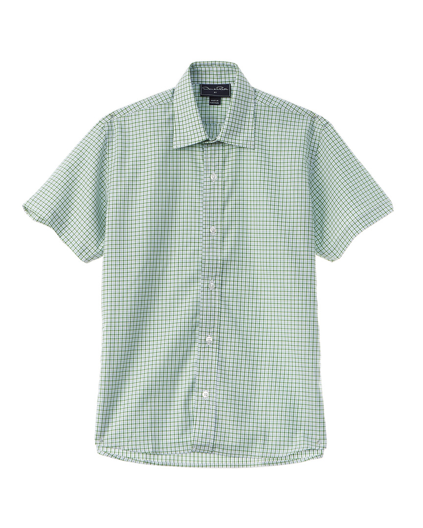 Image of Oscar de la Renta Plaid Woven Shirt