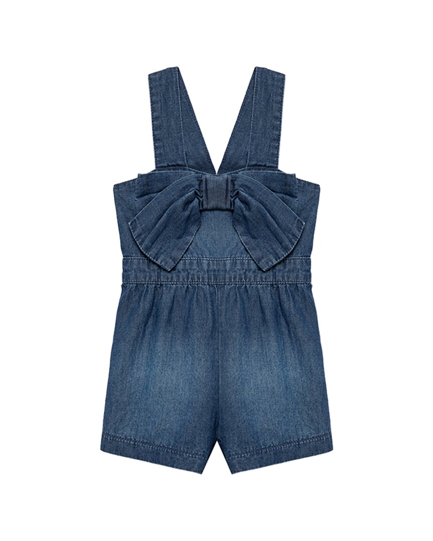 Habitual Bow Front Romper In Blue