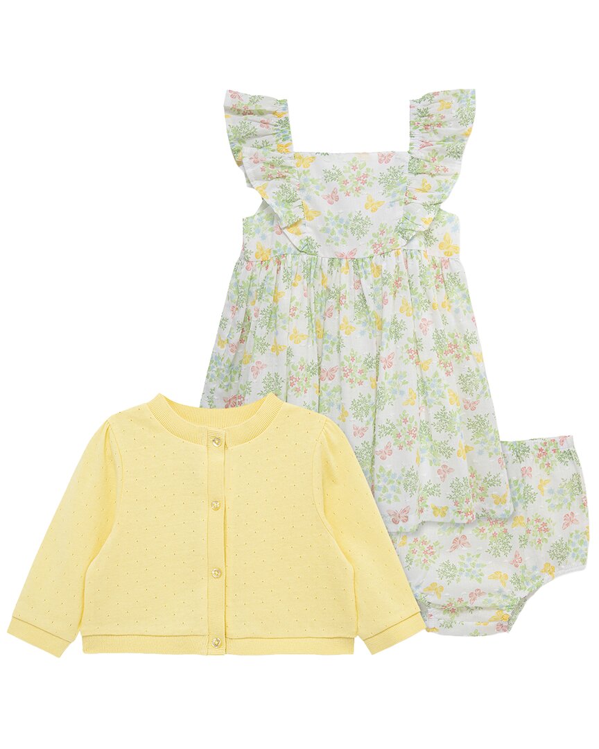 Little Me Garden Dress & Cardigan Set