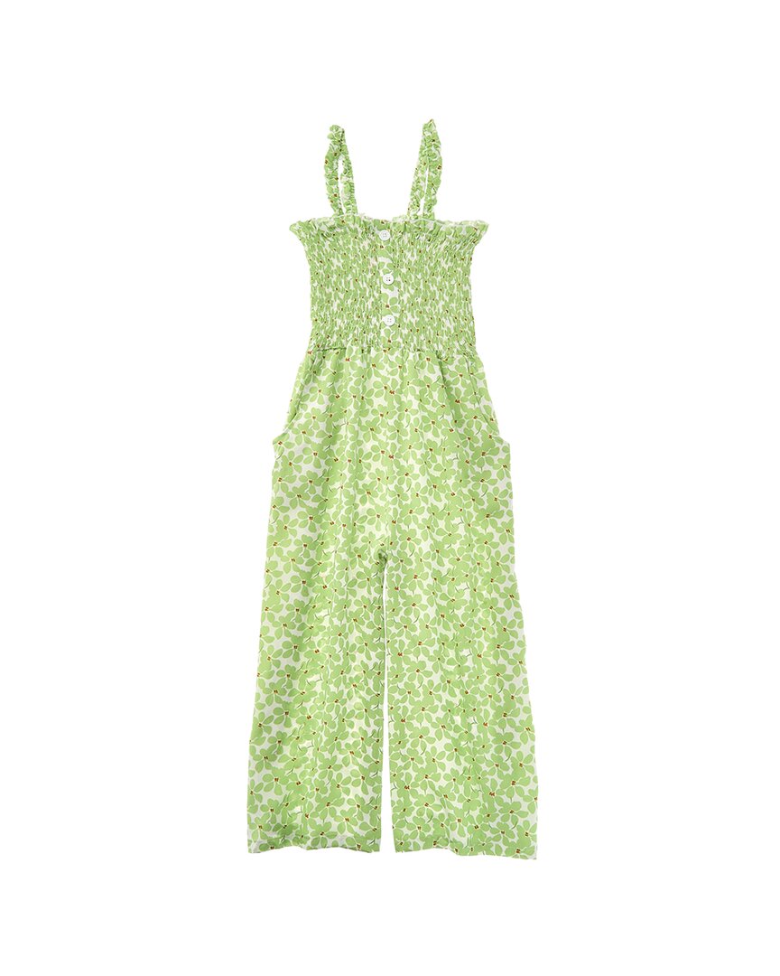 Marion Floral Romper In Green