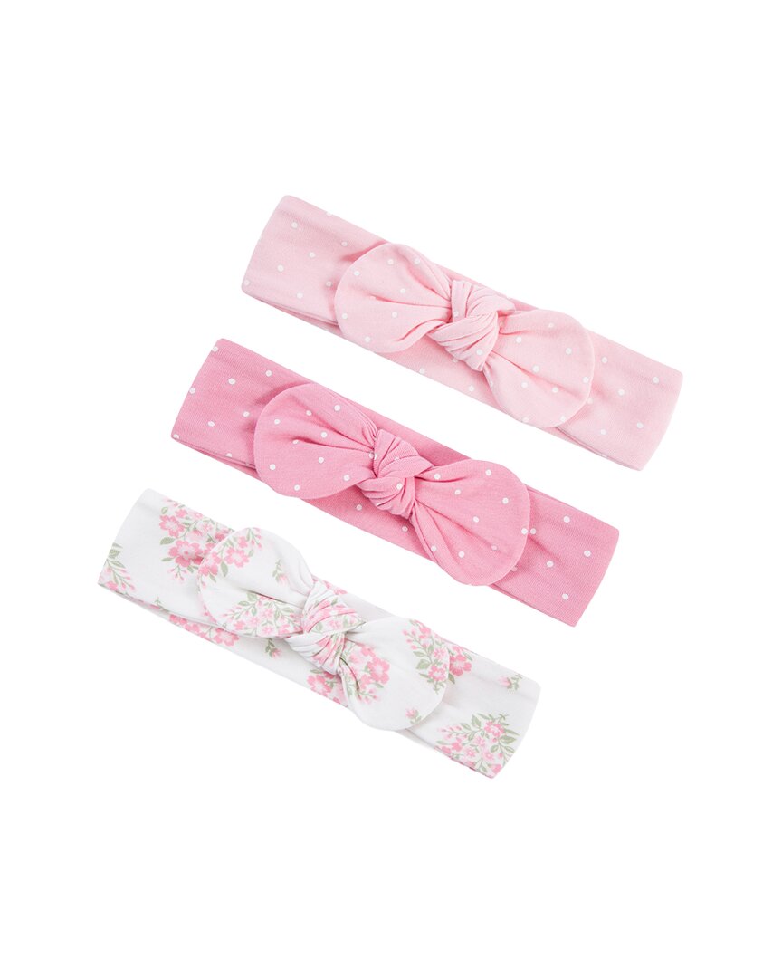 Little Me 3pk Floral Headband Set In Pink