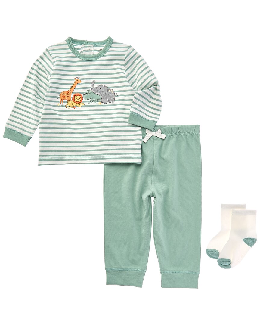 Little Me Jungle Jogger Set In Blue