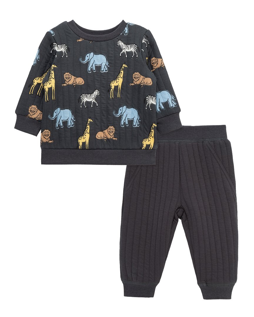 Little Me 2pc Safari Sweatshirt Set In Grey