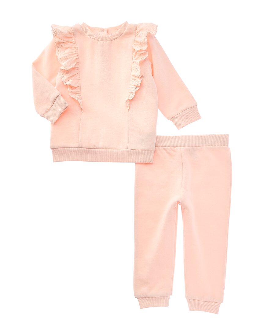 Little Me Sweatshirt Set In Pink