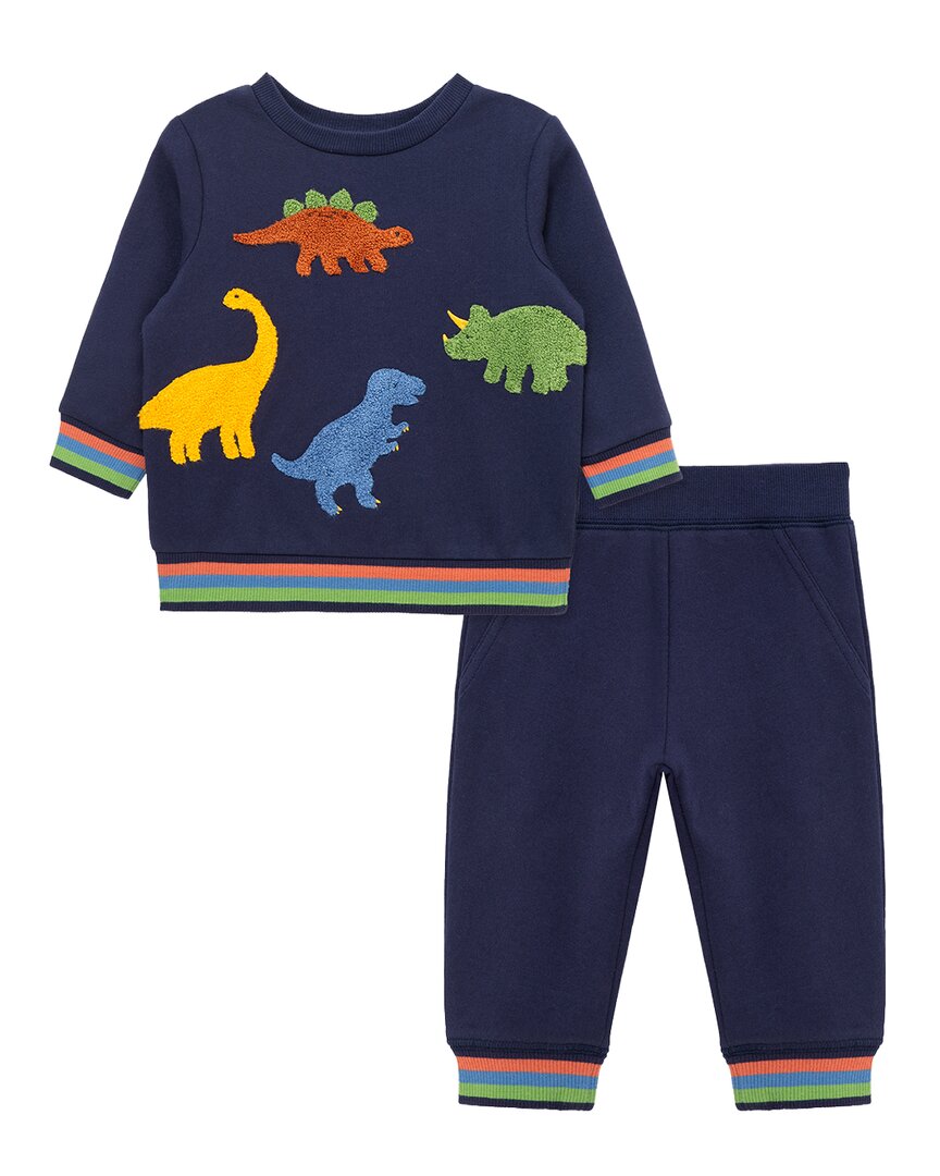 Little Me 2pc Dino Sweatshirt Set In Blue