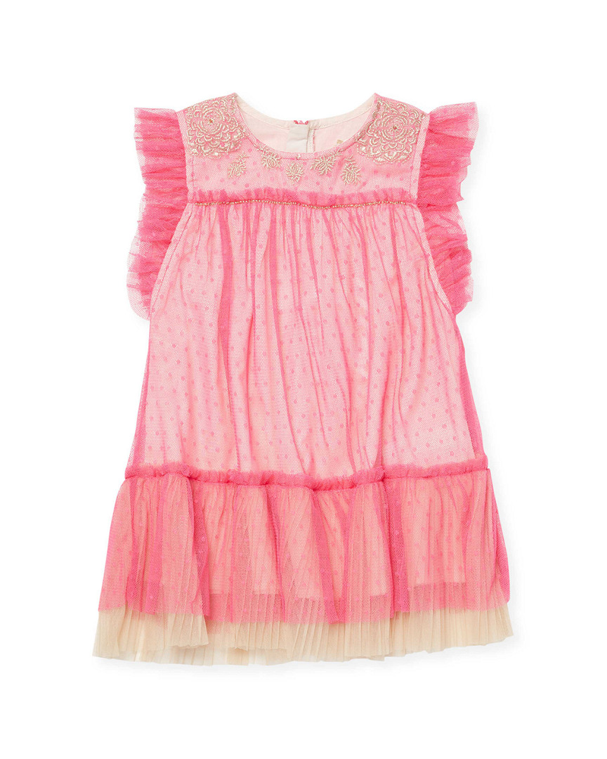 Image of Billieblush Mesh Ruffle Dress