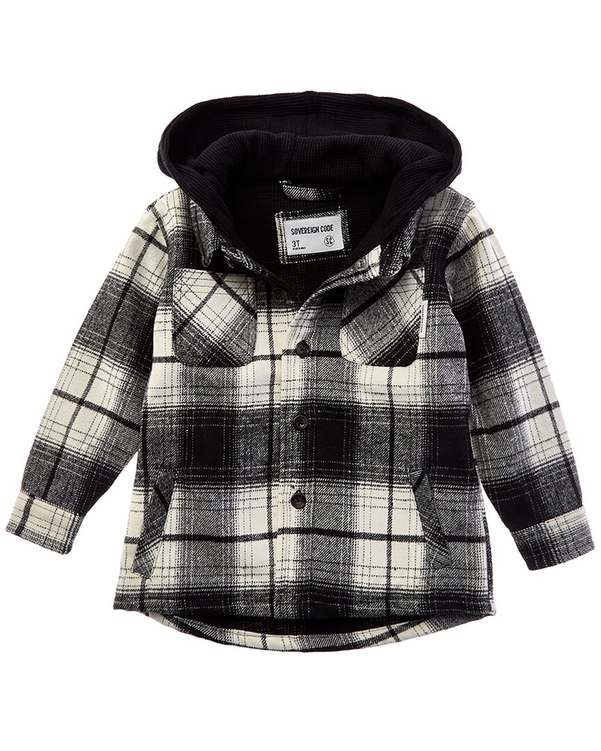 Sovereign Code Guard Hooded Button Down Shirt In Black