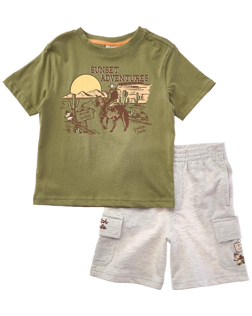 Scotch & Soda 2pc Shirt & Short Set In Multi