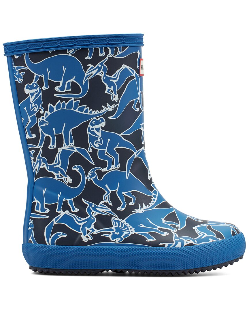 Hunter Rubber Rain Boot In Blue