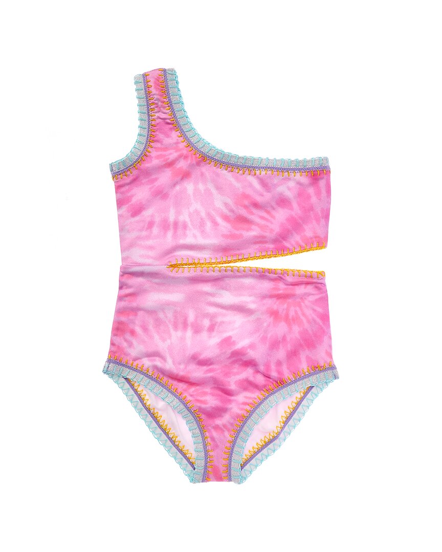 Pq Swim Pilyq Rainbow Embroidered One-piece In Pink