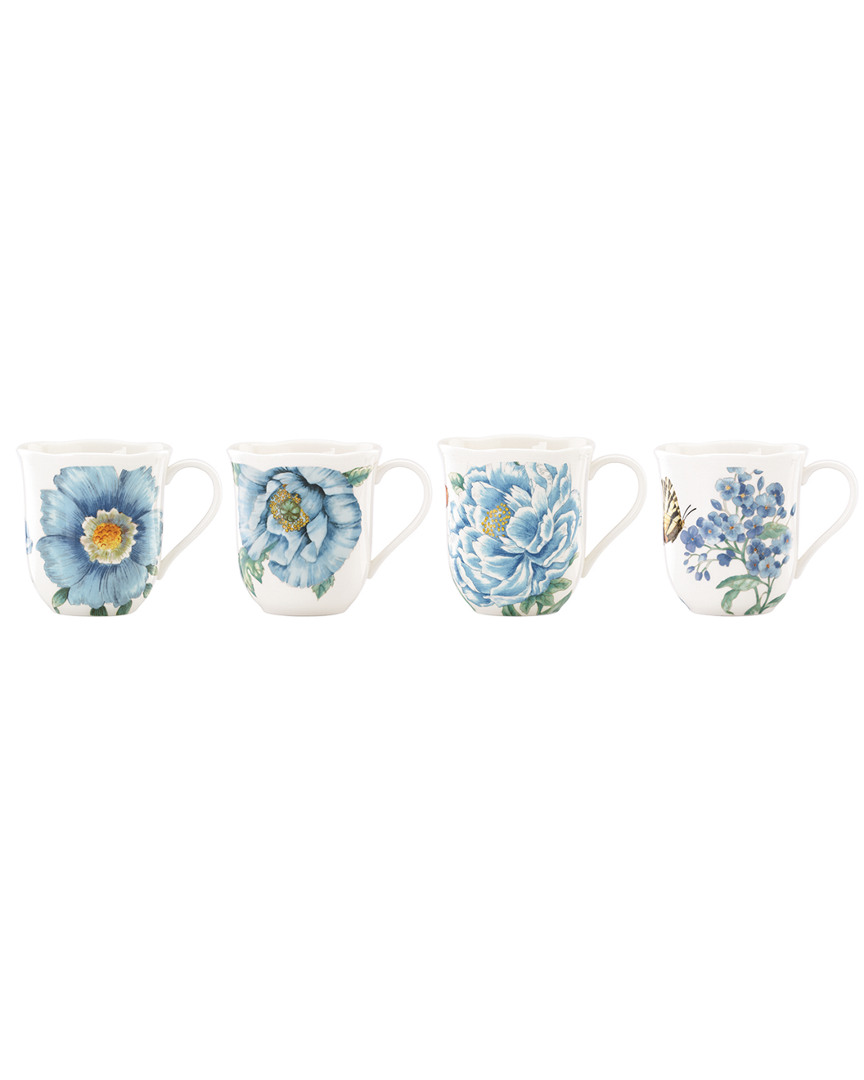 Lenox Butterfly Meadow Blue 4pc Mug Set