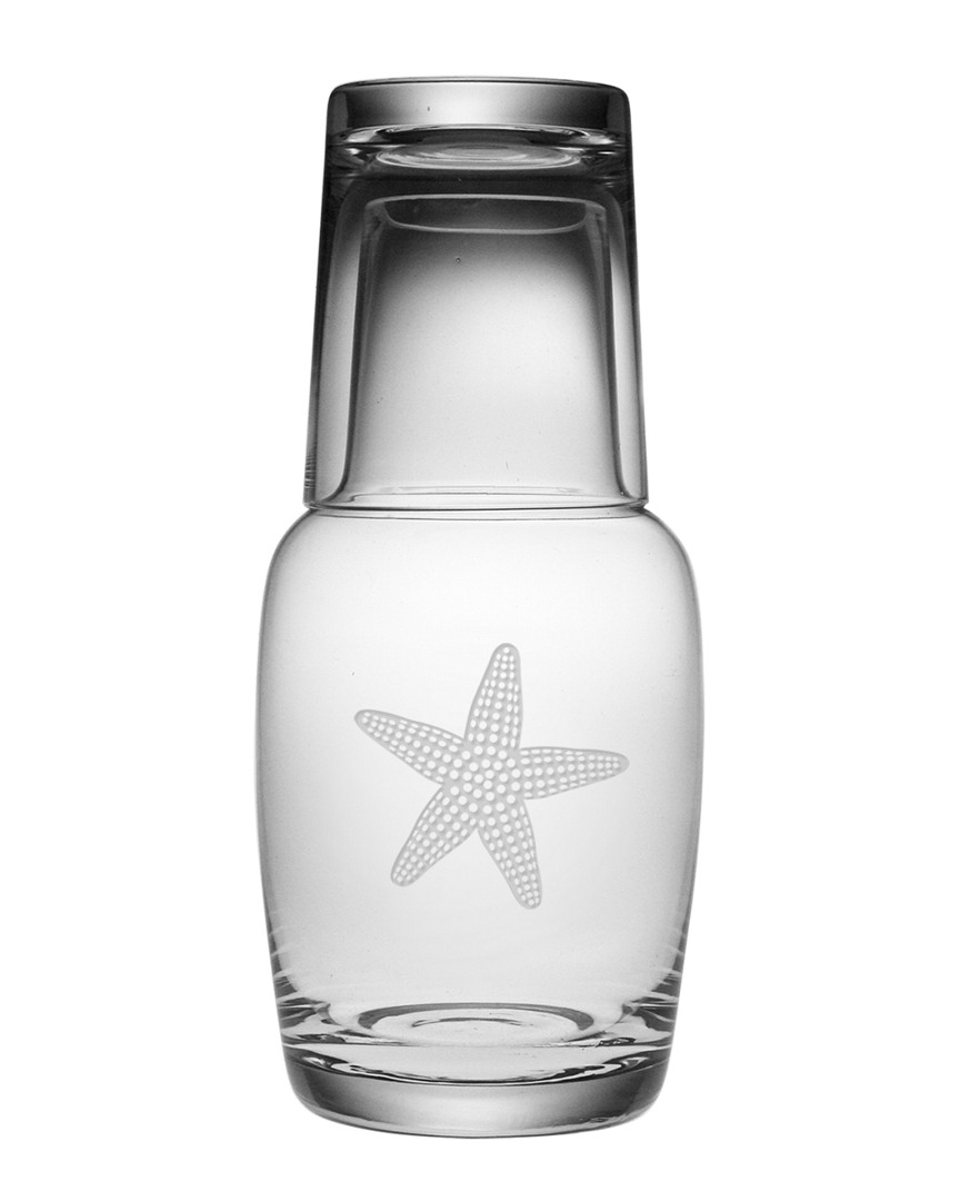 Susquehanna Glass 2pc Starfish Night Bottle Set