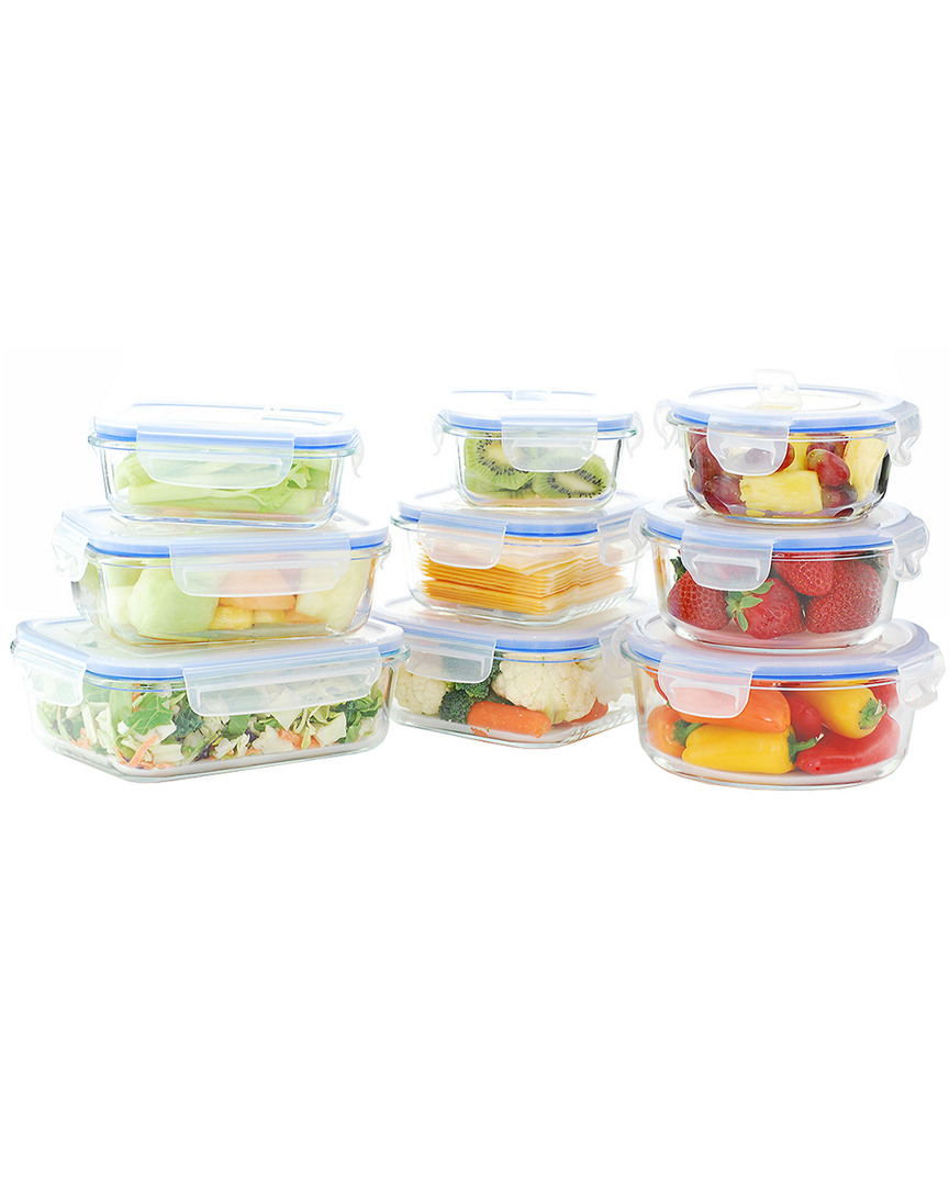 Kinetic Gogreen Glassworks 18pc Glass Food Storage Set