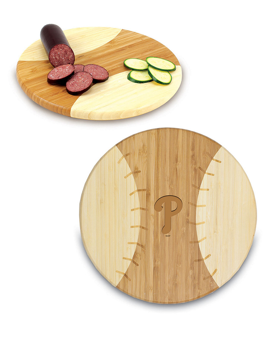 Picnic Time Discontinued  Philadelphia Phillies Engraved Cutting Board In Neutral