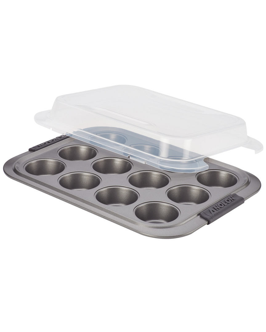 ANOLON ANOLON ADVANCED 12-CUP NONSTICK COVERED BAKEWARE