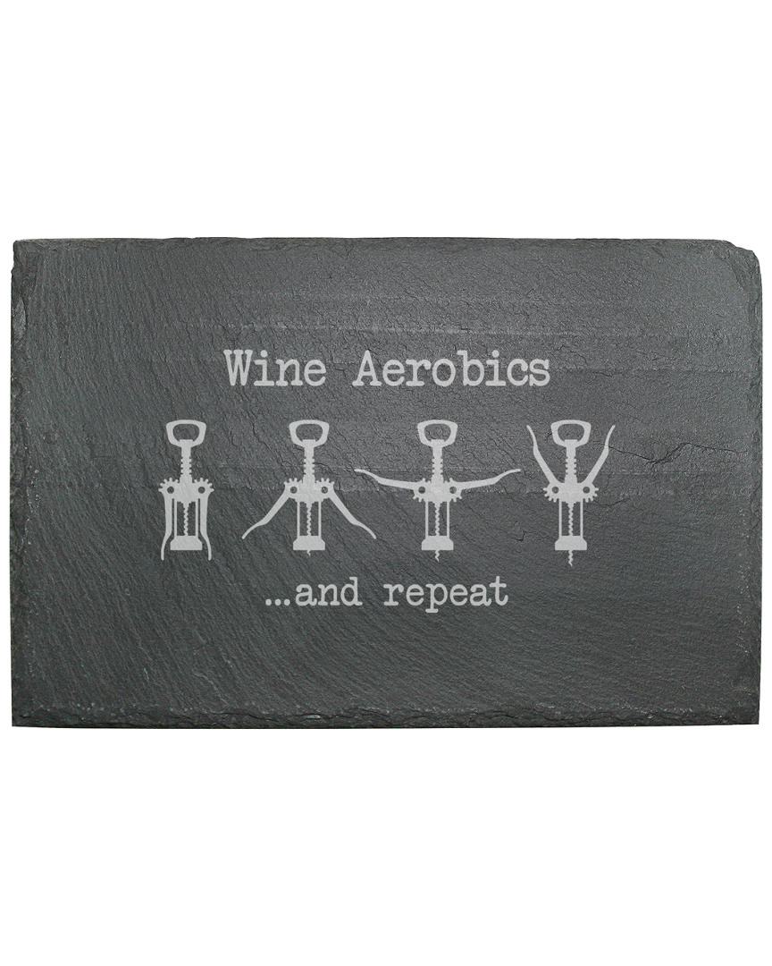 Susquehanna Glass Wine Aerobics Slate Serving Board
