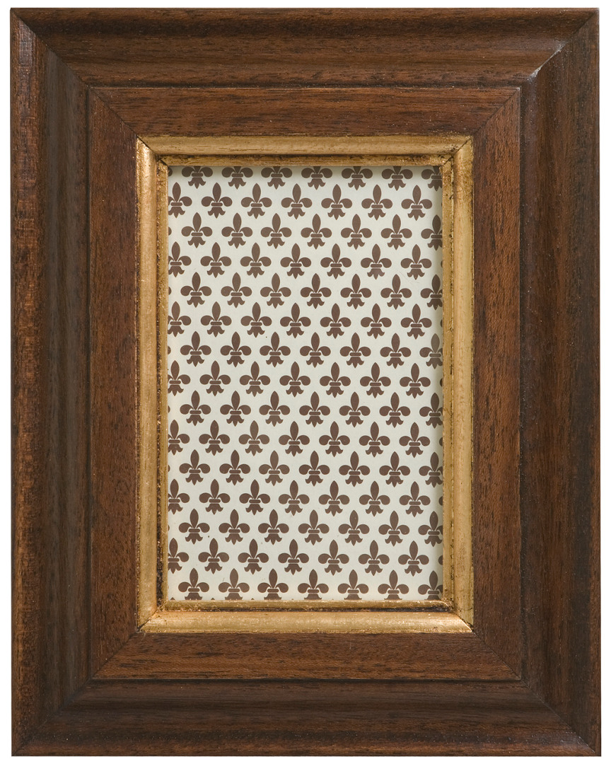Eccolo Brown & Gold Wood Frame In Brown