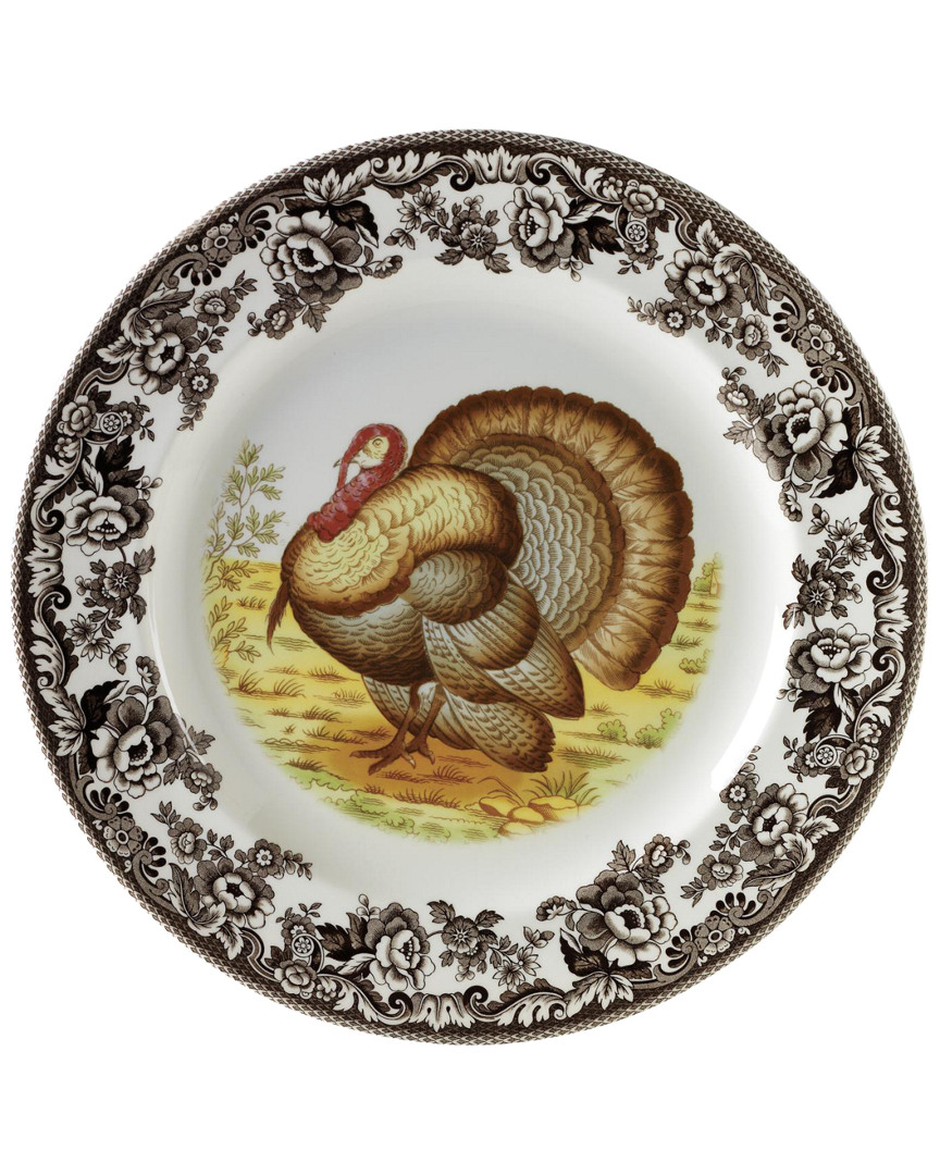 Spode Woodland Turkey 10.5in Dinner Plate In Nocolor