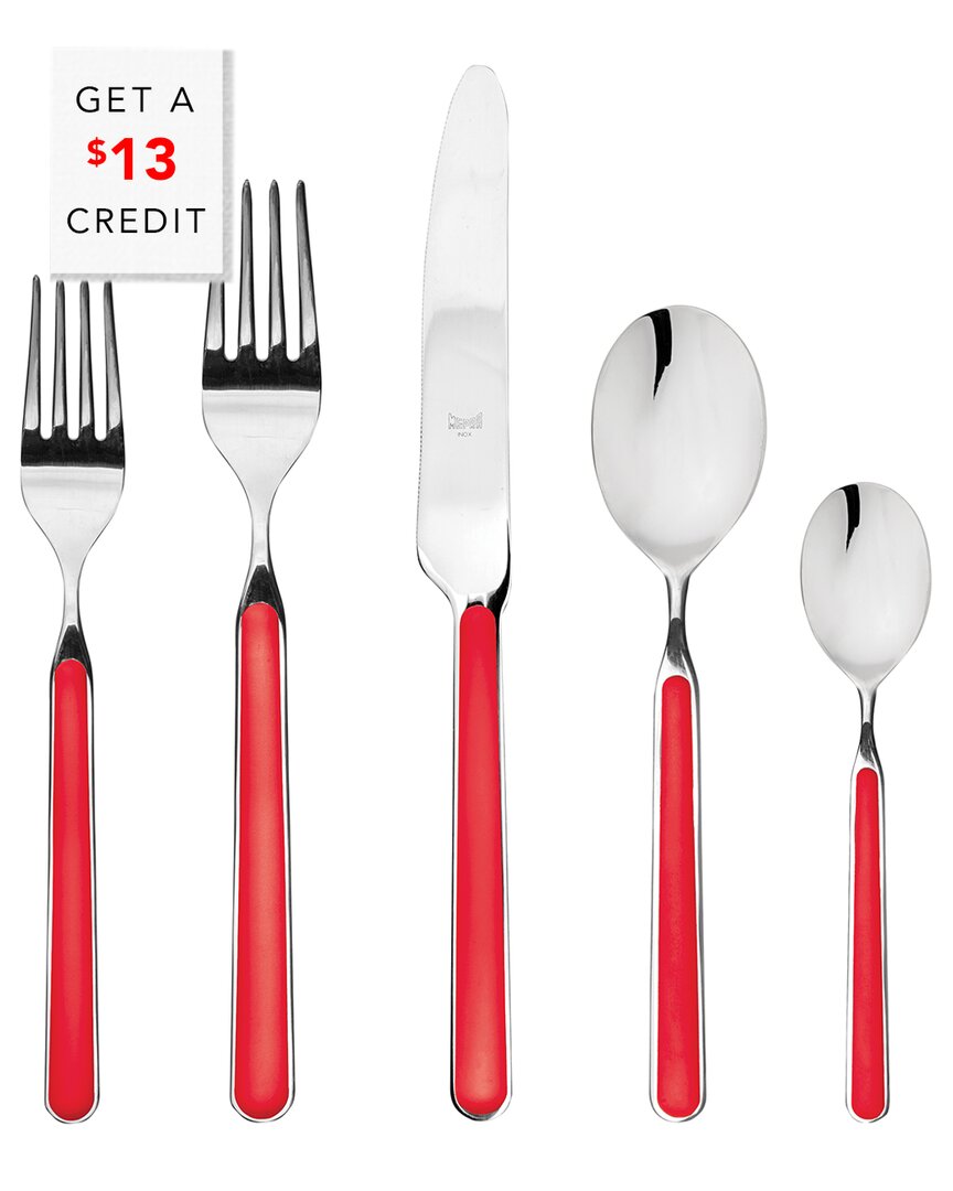MEPRA MEPRA PLACE SET. 5 PZ.FANTASIA ROSSO WITH $13 CREDIT