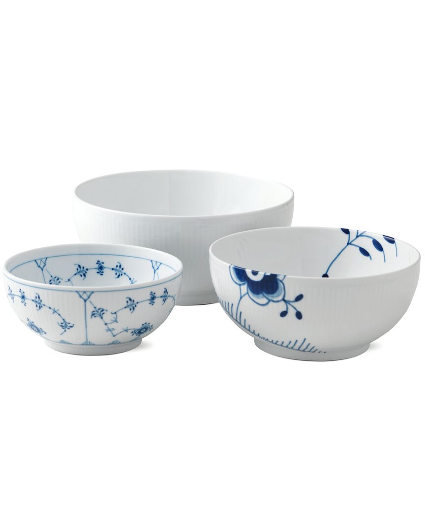 ROYAL COPENHAGEN HISTORY MIX SET OF 3 BOWLS