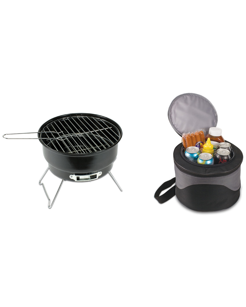 Picnic Time Caliente Compact Portable Bbq Grill And Cooler Combo