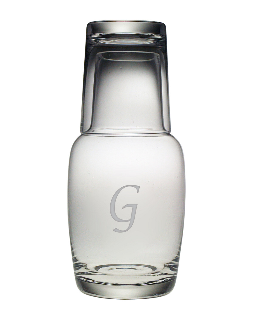 Susquehanna Glass Monogrammed 32oz Night Bottle, (a-z)