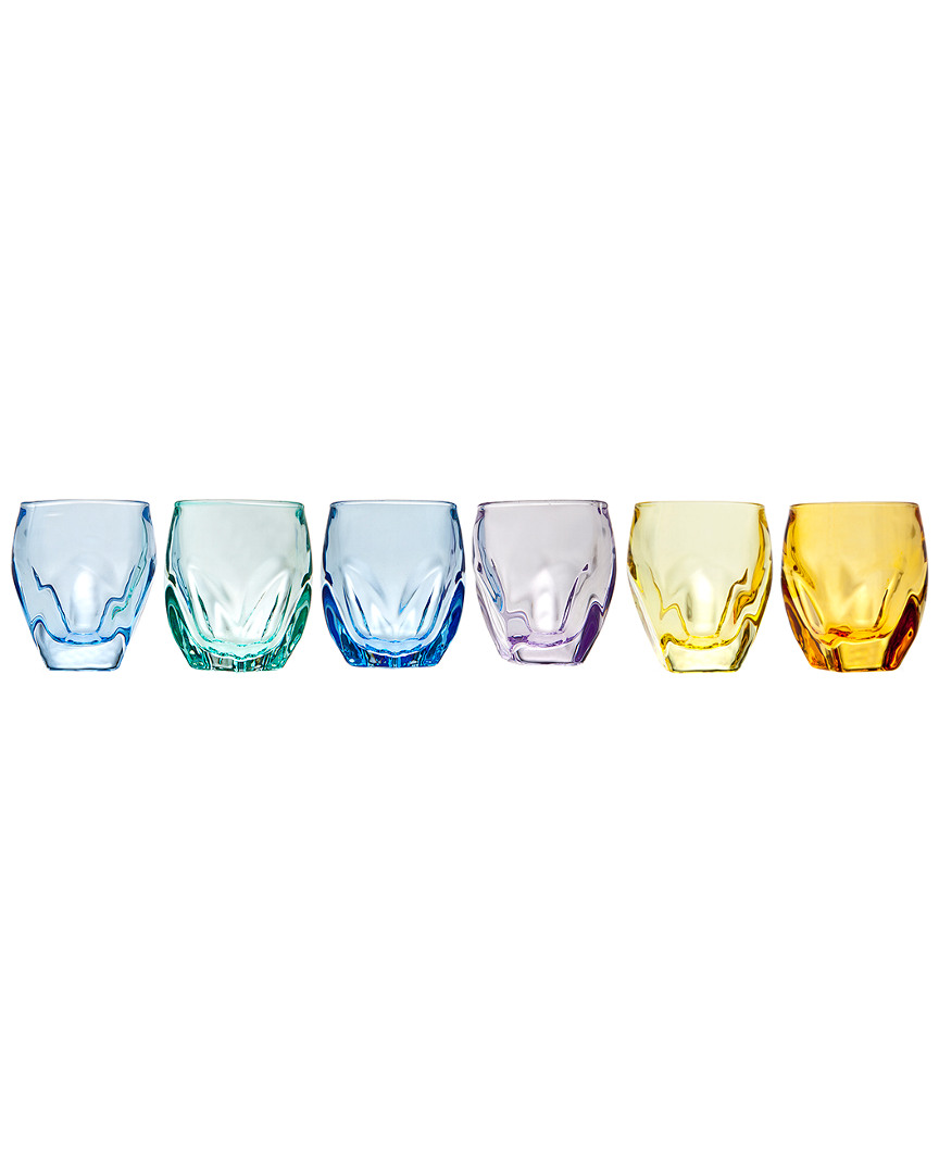 Godinger Set Of 6 Multi Colored Shot Glasses