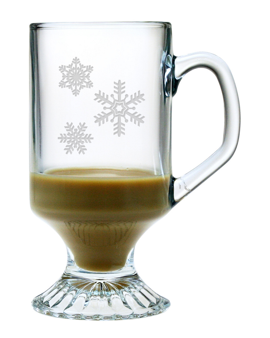 Susquehanna Glass Snowflakes Set Of 4 Coffee Mugs