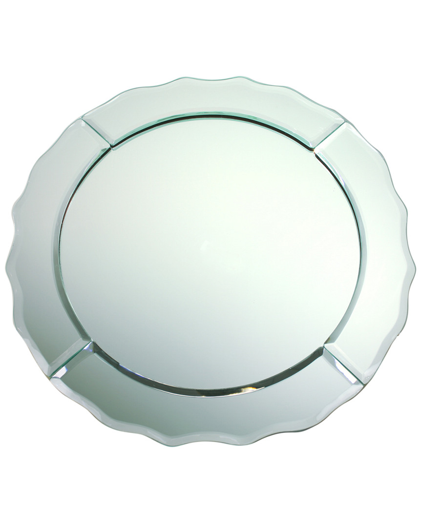 Jay Imports Mirror Glass Charger With Beveled Edge