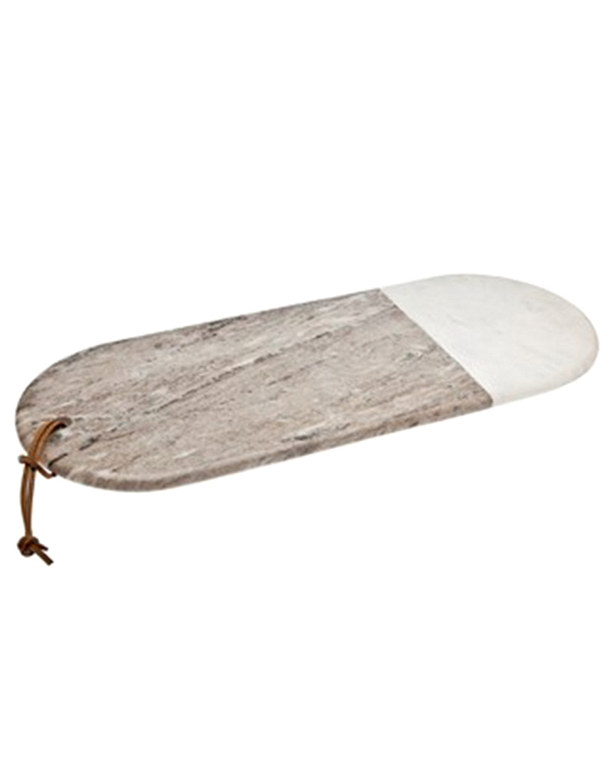Godinger Two-tone Marble Oval Cutting Board