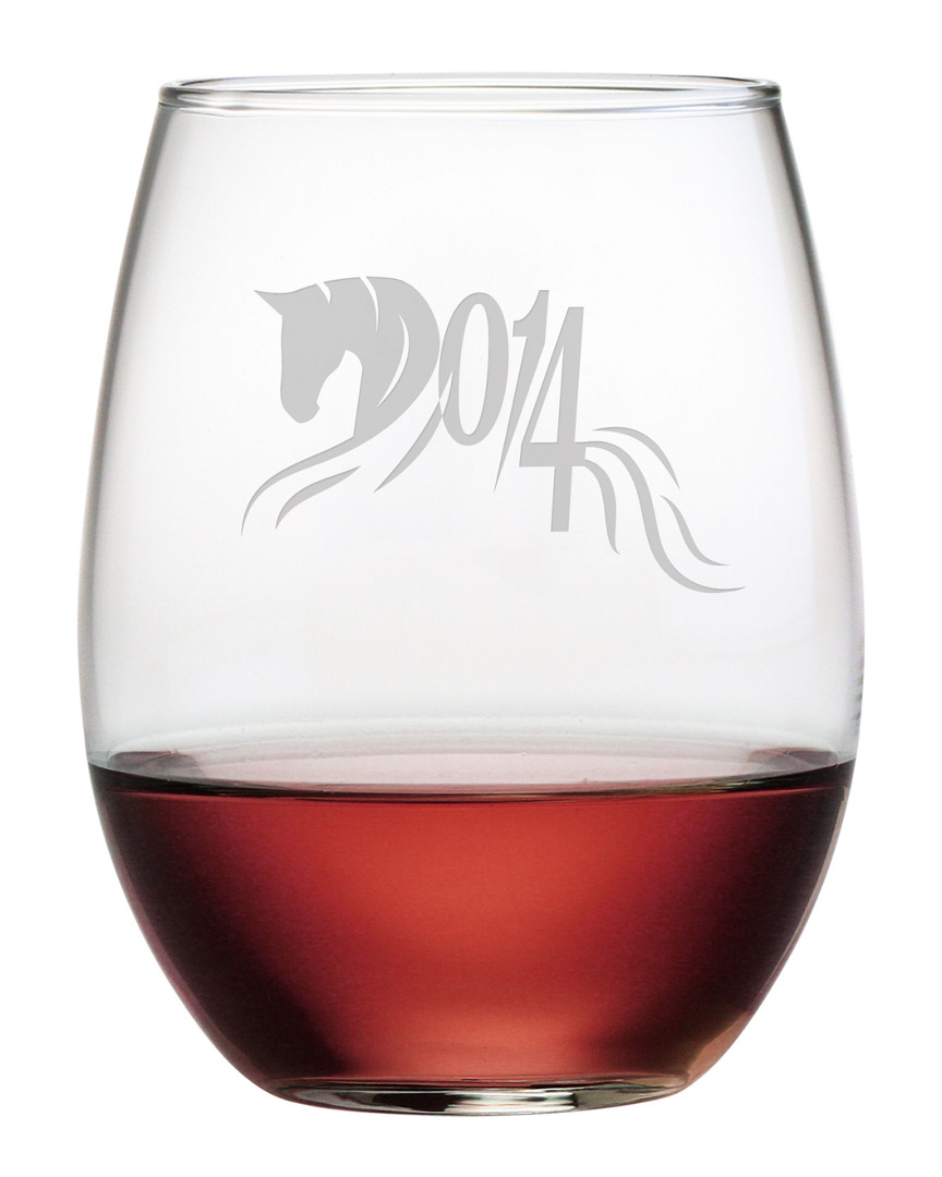 Susquehanna Glass 2014 Year Of The Horse Set Of 4 Stemless Glasses