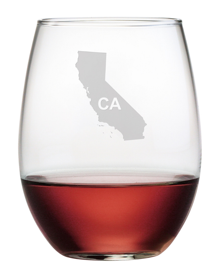 Susquehanna Glass California Set Of 4 Stemless Wine Glasses