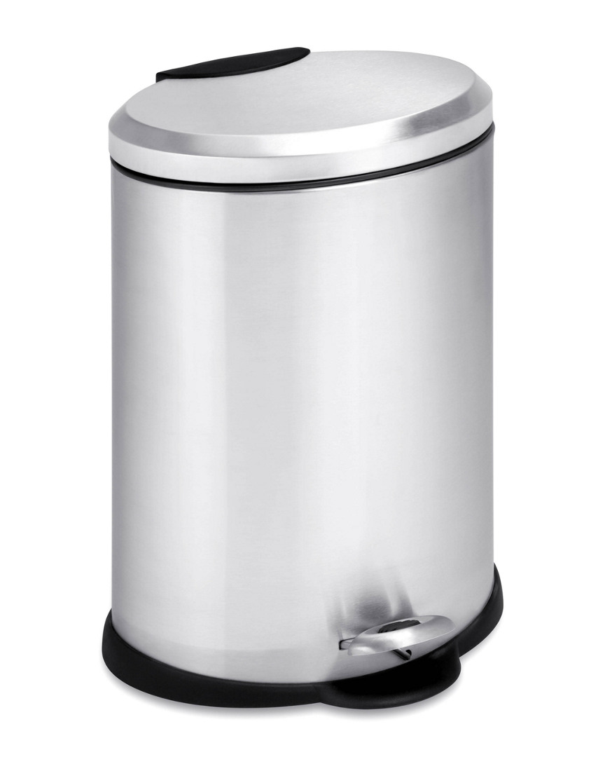 Honey-can-do Oval Step Trash Can In Nocolor