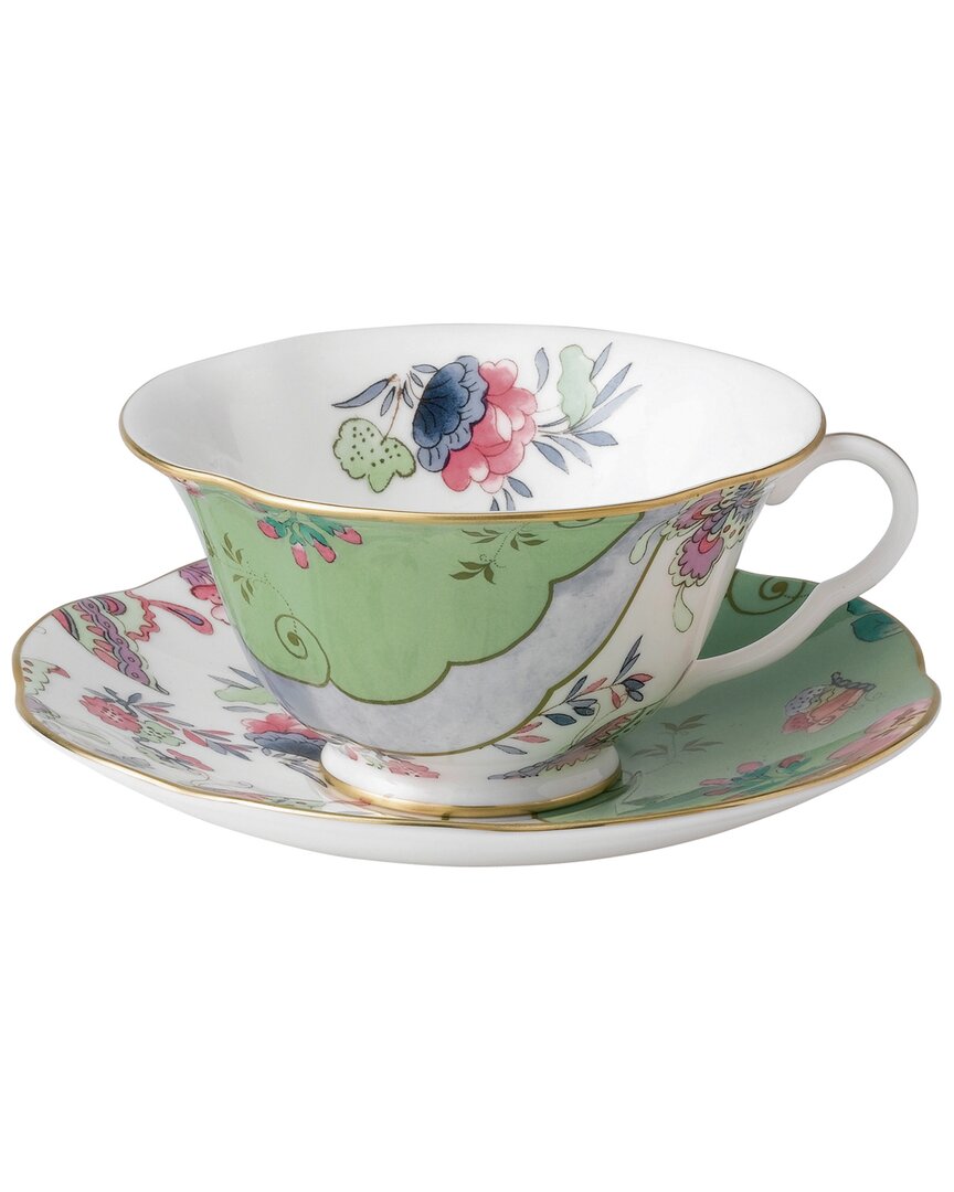 Shop Wedgwood Butterfly Bloom 2pc Teacup & Saucer Set With $7 Credit In Multicolor