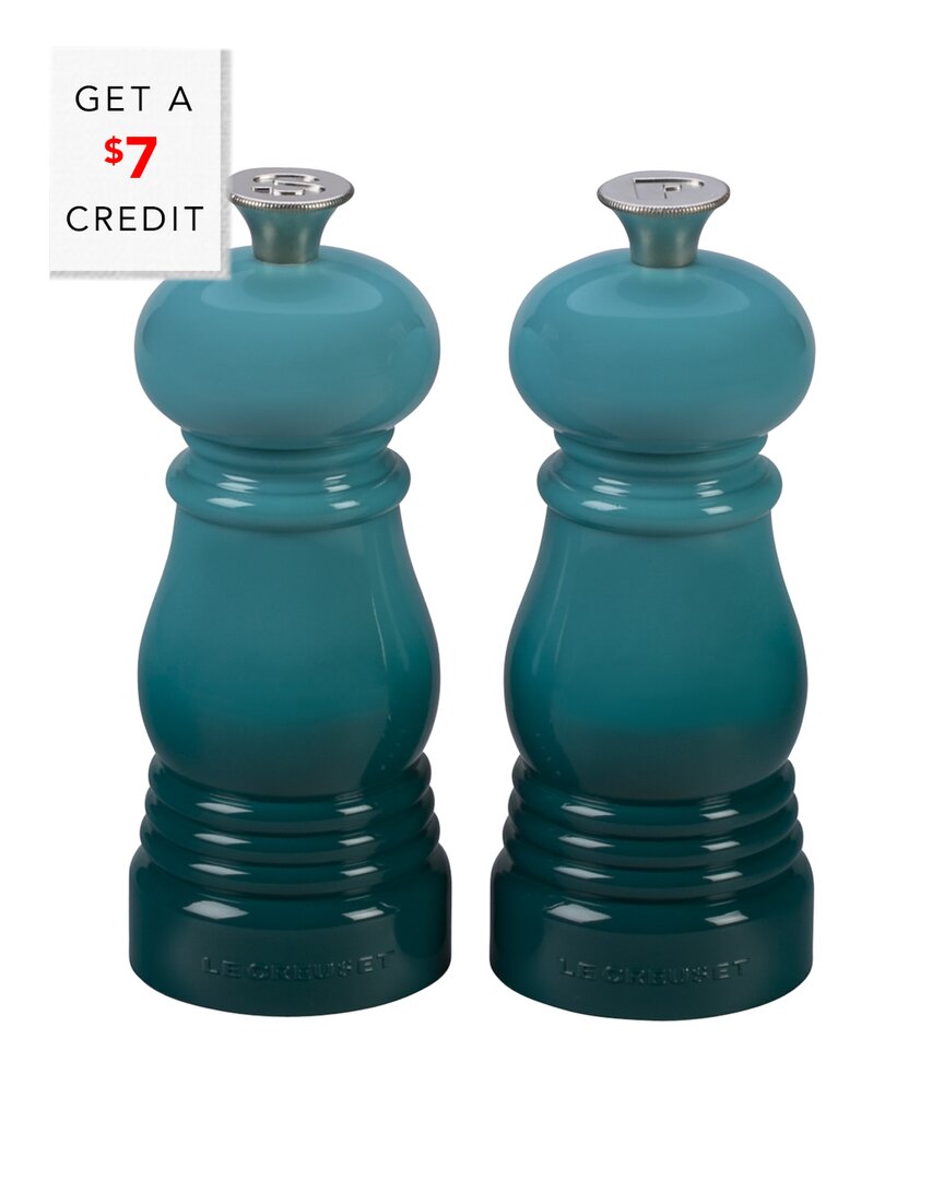LE CREUSET PETITE SALT AND PEPPER MILL SET WITH $7 CREDIT
