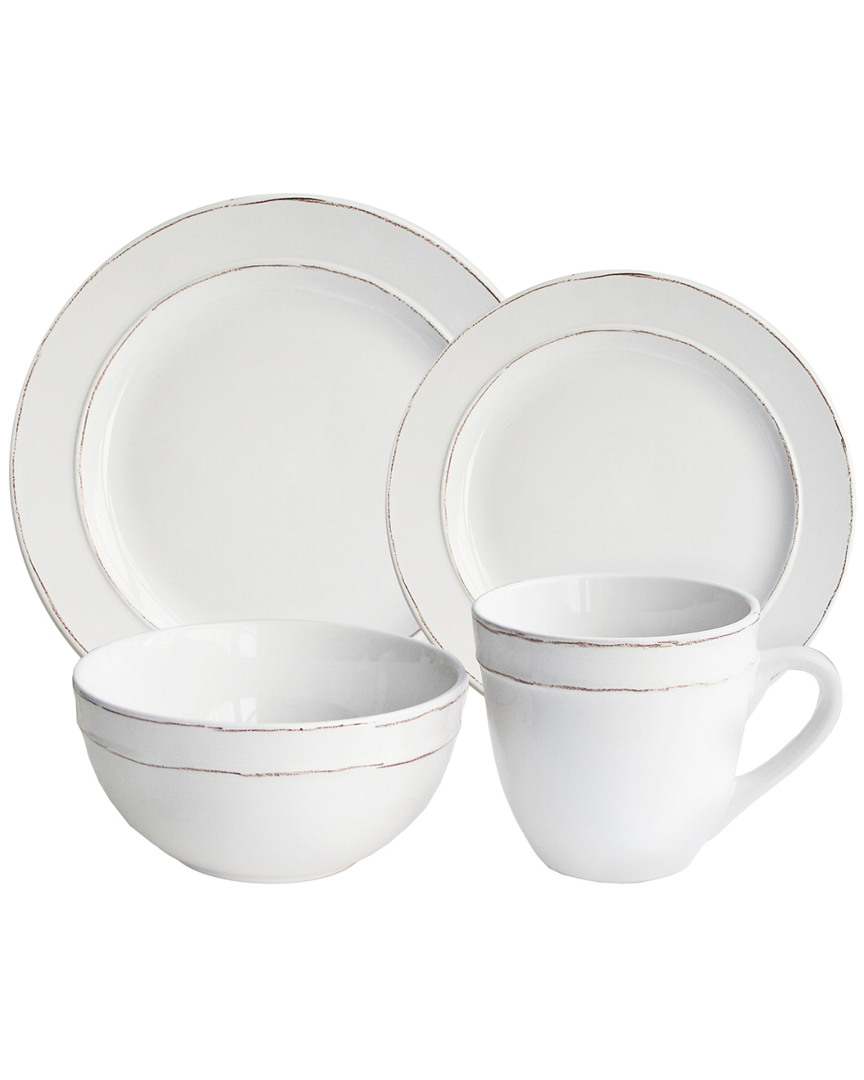 American Atelier Olivia White 16pc Dinnerware Set