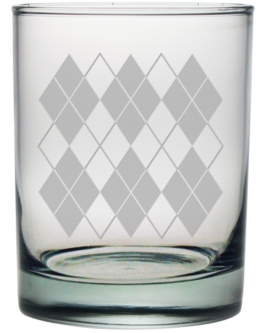 Susquehanna Glass Argyle Set Of 4 Rocks Glasses