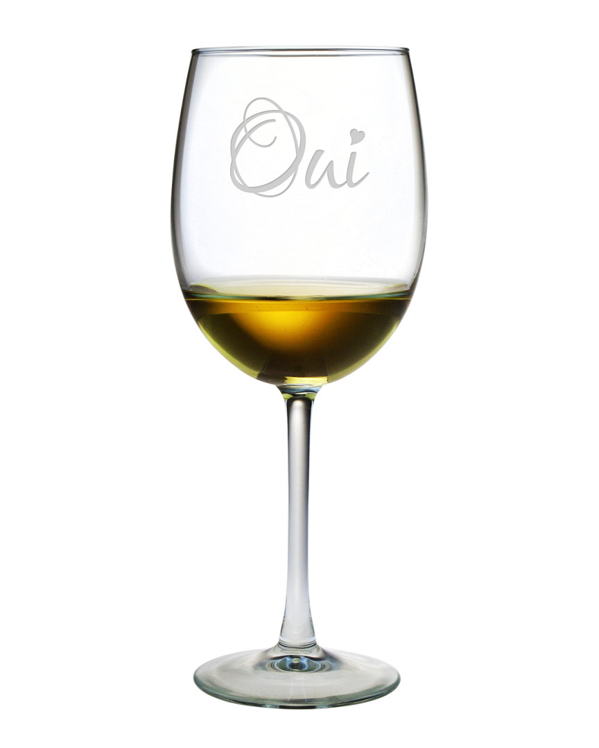 Susquehanna Glass Oui Set Of 4 Wine Glasses