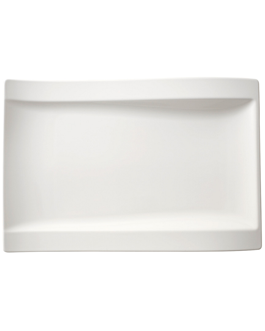 Villeroy & Boch New Wave 15.5in Large Rectangular Dinner Plate In White