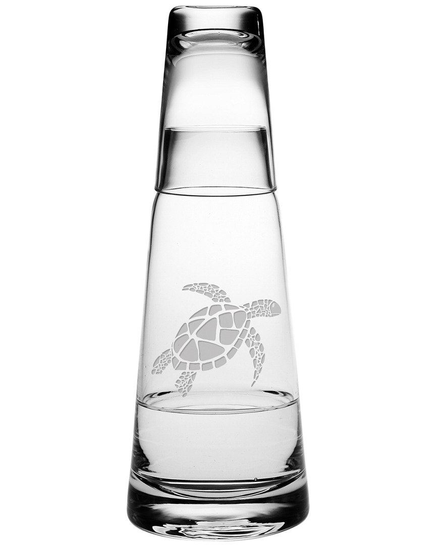 Susquehanna Glass Sea Turtle Cone Night Bottle Set