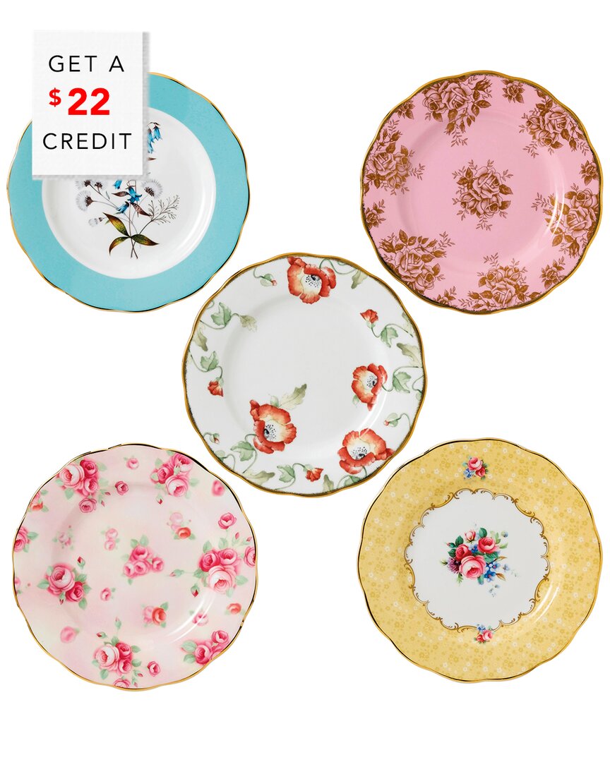 Shop Royal Albert 100 Years Of  1950-1990 5pc Plate Set With $22 Credit