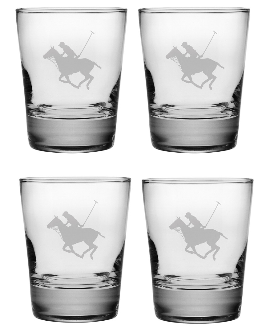 Susquehanna Polo Pub Set Of 4 13.25oz Double Old Fashioned Glasses